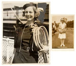 FEMALE TENNIS HALL OF FAME STARS ALICE MARBLE & BETTY NUTHALL PHOTO PAIR.