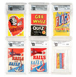 GAI GRADED 1950s NON-SPORT UNOPENED GUM CARD PACKS.