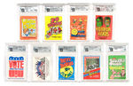 EXTENSIVE GROUP OF GAI GRADED NON-SPORT UNOPENED GUM CARD PACKS.