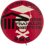 RARE PHILADELPHIA "SMC" VIETNAM WAR PROTEST BUTTON.