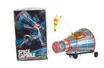 "BATTERY OPERATED/MYSTERY ACTION SPACE CAPSULE" BOXED.