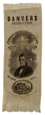 “HARRISON & REFORM/DANVERS DELEGATION” 1840 RIBBON.