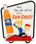 “SUN CREST/ORANGE CRUSH” VACUFORM SIGN PAIR.