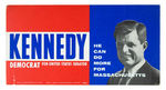 EDWARD KENNEDY 1962 FIRST STATE CAMPAIGN CARDBOARD POSTER.