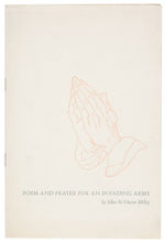 "HOME AND PRAYER FOR AN INVADING ARMY BY EDNA ST. VINCENT MILLAY" WWII PREMIUM BOOKLET.