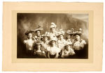 LATE 1800s HAT RELATED MOUNTED PHOTOS.