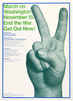 POSTER FOR HISTORIC WAR PROTEST MARCH ON WASHINGTON NOV. 15, 1969 FROM NEW MOBE.