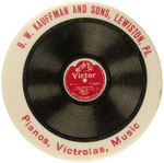 RECORDS, RECORD PLAYERS AND PIANOS GROUP OF FOUR ADVERTISING POCKET MIRRORS.