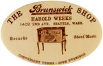 RECORDS, RECORD PLAYERS AND PIANOS GROUP OF FOUR ADVERTISING POCKET MIRRORS.