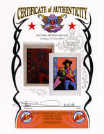 JIMI HENDRIX PRINTING MECHANICALS & MARK ARMINSKI SIGNED LITHOGRAPH.