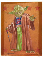 MARK ARMINSKI STAR WARS YODA ORIGINAL PAINTING.