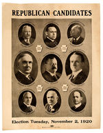 HARDING AND COOLIDGE JUGATE PLUS PA. STATE CANDIDATES SMALL POSTER.