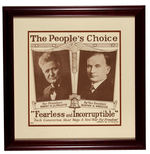 OUTSTANDING 1920 PROGRESSIVE PARTY LaFOLLETTE AND WHEELER JUGATE POSTER FRAMED.