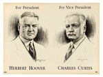 HOOVER 1928 JUGATE POSTER WITH PORTRAITS BY JOHN DOCTOROFF.