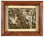 FDR 1933-35 PRESS PHOTOS INCLUDING BEER BILL AND CCC FRAMED.