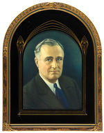 FDR COLOR IMAGE IN FANCY CURVED GLASS FRAME.