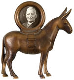 ROOSEVELT-GARNER PHOTOS ON BRASS DONKEY.