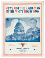 FDR/NRA/MEMORIAL SHEET MUSIC.