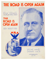 FDR/NRA/MEMORIAL SHEET MUSIC.