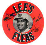 LEE TREVINO "LEE'S FLEAS" LARGE FAN BUTTON.