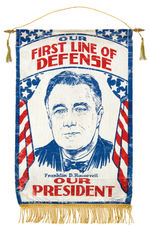 “FRANKLIN D. ROOSEVELT” 1940-1944 LARGER THAN TYPICAL BANNERS.