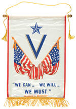 “FRANKLIN D. ROOSEVELT” 1940-1944 LARGER THAN TYPICAL BANNERS.