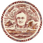 FDR/PEARL HARBOR “FIRST EDITION 1942” PLATE BY VERNON KILNS.