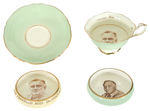 FDR CUP AND SAUCER/CHINA BOWLS BY FAMOUS BRITISH FIRM.