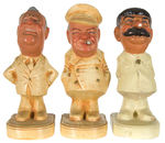 ROOSEVELT/CHURCHILL/STALIN PLASTER SET OF 1940s FIGURES.