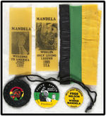 MANDELA THREE ITEMS FROM HIS JUNE 1990 NEW YORK VISIT PLUS THREE OTHERS.