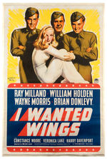 VERONICA LAKE “I WANTED WINGS” LINEN-MOUNTED MOVIE POSTER.