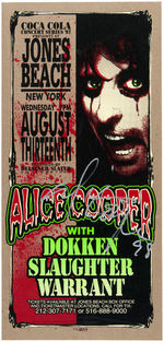 ALICE COOPER SIGNED CONCERT POSTER.