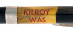 "KILROY WAS HERE" STATUE/LOBBY CARD/FLOATER MECHANICAL PEN.