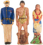 "TARZAN" BOXED PLASTER STATUE SET.