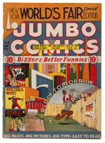 "JUMBO COMICS" #8 "NEW YORK WORLD'S FAIR SPECIAL EDITION" COMIC BOOK.