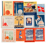 NYWF 1939-40  35 PIECE LABEL/POSTER STAMP LOT.