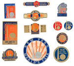 1939-40 "NEW YORK WORLD'S FAIR" LOT OF 24 FOIL STICKERS.