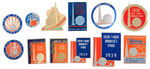 1939-40 "NEW YORK WORLD'S FAIR" LOT OF 24 FOIL STICKERS.