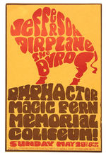 JEFFERSON AIRPLANE & THE BYRDS HANDBILL.