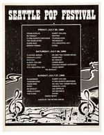 SEATTLE POP FESTIVAL HANDBILL.