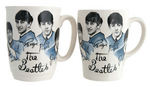 "THE BEATLES" ENGLISH CERAMIC CUPS AND SAUCER.