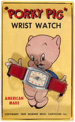 "PORKY PIG WRIST WATCH" BOXED.