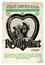 "PEG O' MY HEART" LINEN-MOUNTED THEATER POSTER & PROGRAM.