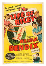 "THE LIFE OF RILEY" LINEN-MOUNTED MOVIE POSTER.