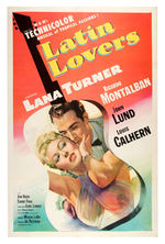 "LATIN LOVERS" LINEN-MOUNTED MOVIE POSTER.