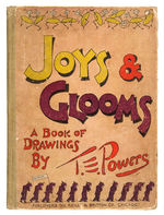 "JOY'S & GLOOMS - A BOOK OF DRAWINGS BY T.E. POWERS" PLATINUM AGE HARDCOVER.