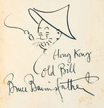 "LAUGHING THROUGH THE ORIENT WITH OLD BILL AND BRUCE BAIRNSFATHER" SIGNED BOOK WITH SKETCH.