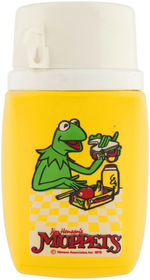 "JIM HENSON'S MUPPETS - KERMIT & ANIMAL" UNUSED METAL LUNCHBOX PAIR WITH THERMOSES.