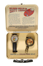 "HAPPY TRAILS! - ROY ROGERS & DALE EVANS" LIMITED EDITION FOSSIL COLLECTORS WATCH SET.