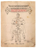 WORLD WAR II ARMY CAMP NEWSLETTER FEATURING SUPERMAN COVER & CONTEST.